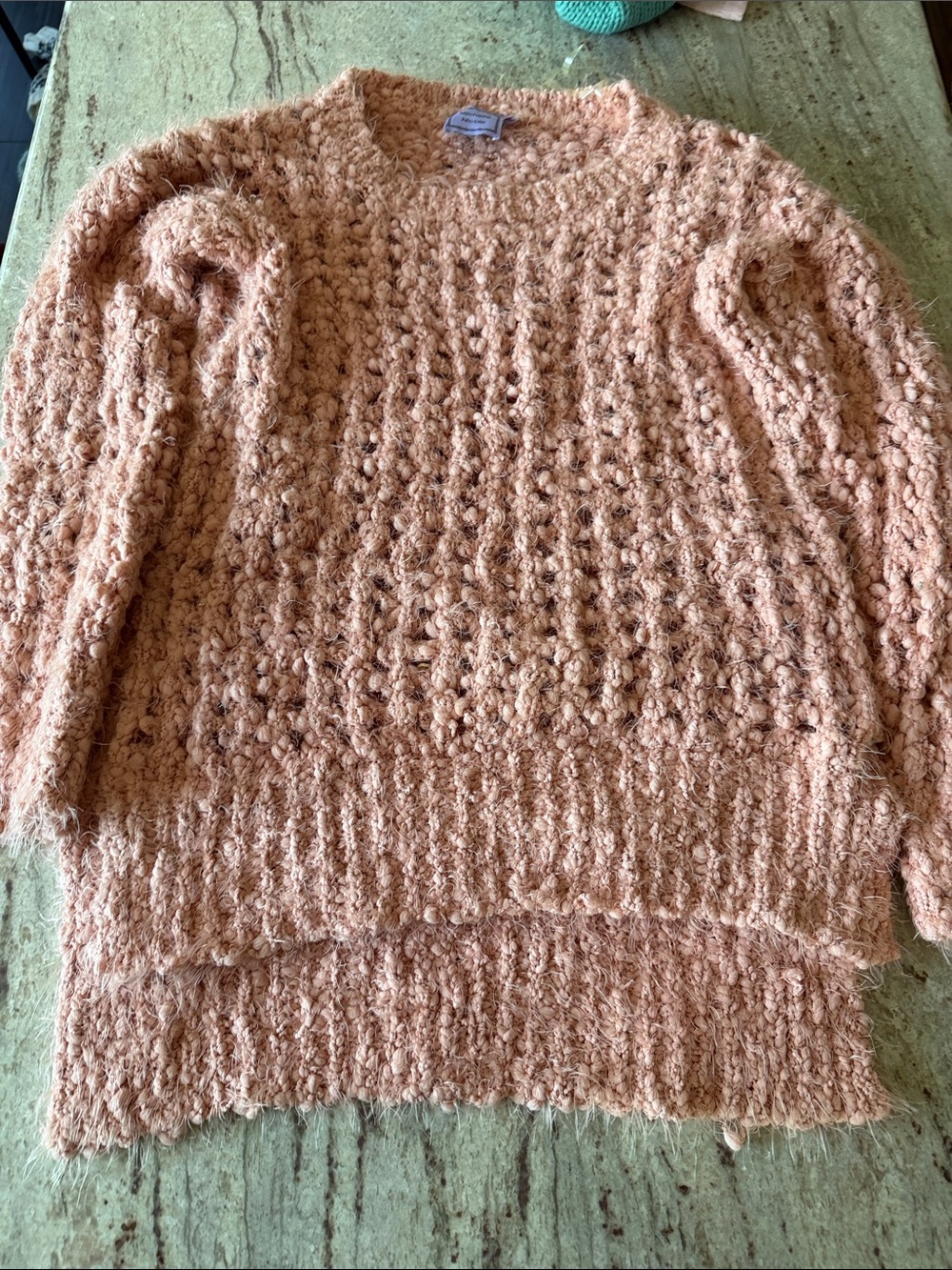 Cozy Chunky Knit Sweater - Peachy pink